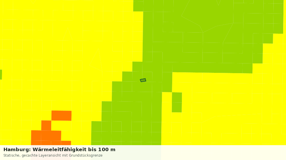 Statische Kartenansicht: Hamburg: Wärmeleitfähigkeit bis 100 m