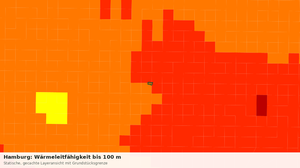 Statische Kartenansicht: Hamburg: Wärmeleitfähigkeit bis 100 m