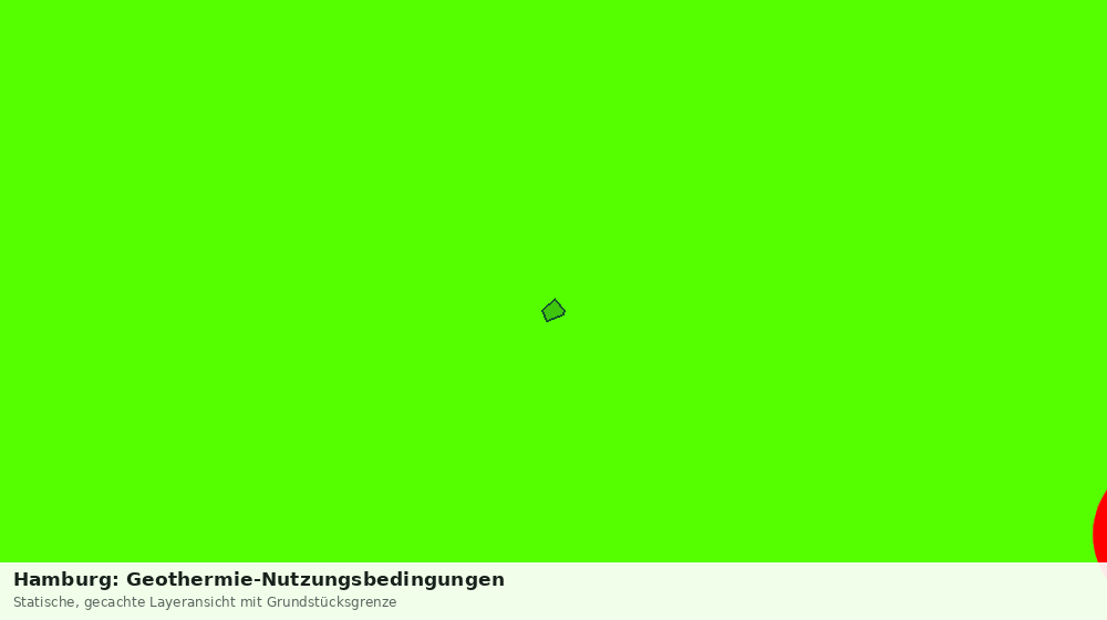 Statische Kartenansicht: Hamburg: Geothermie-Nutzungsbedingungen