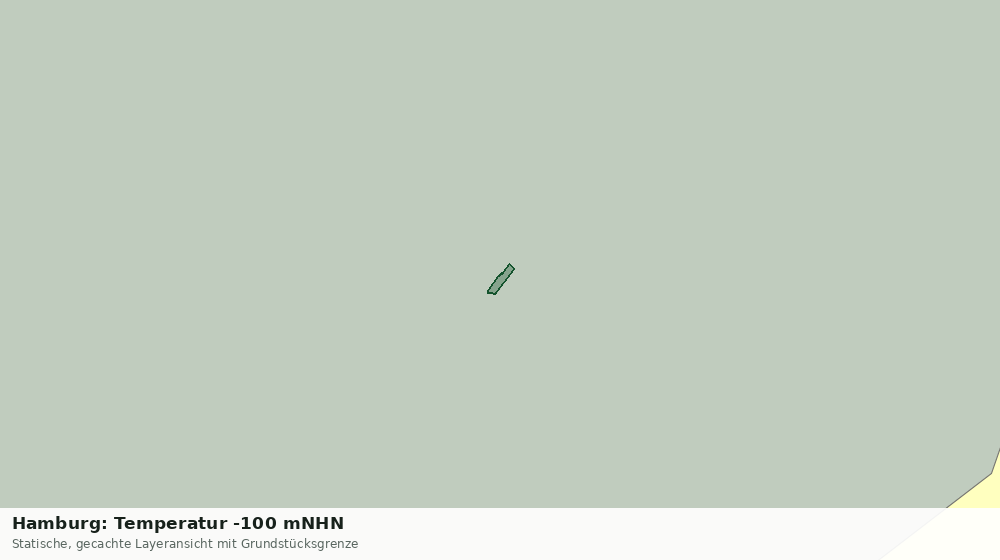Statische Kartenansicht: Hamburg: Temperatur -100 mNHN