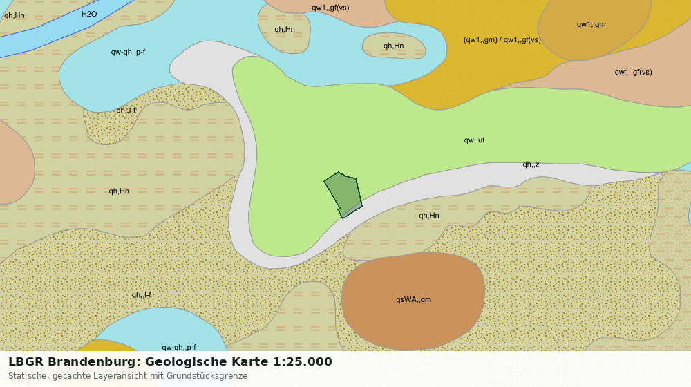 Statische Kartenansicht: LBGR Brandenburg: Geologische Karte 1:25.000