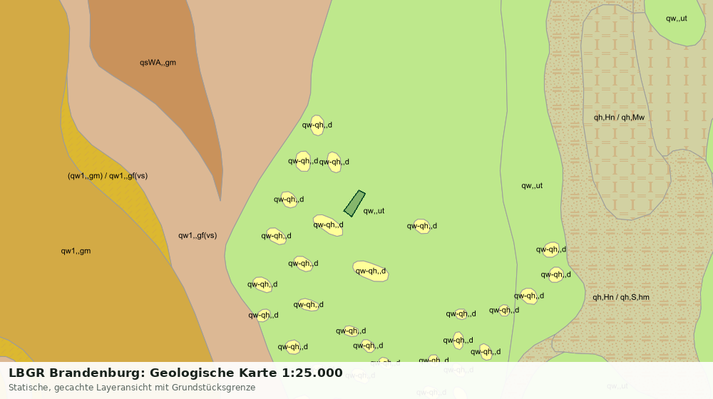Statische Kartenansicht: LBGR Brandenburg: Geologische Karte 1:25.000