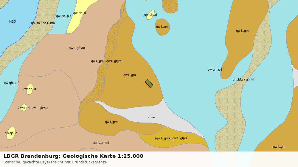 Statische Kartenansicht: LBGR Brandenburg: Geologische Karte 1:25.000