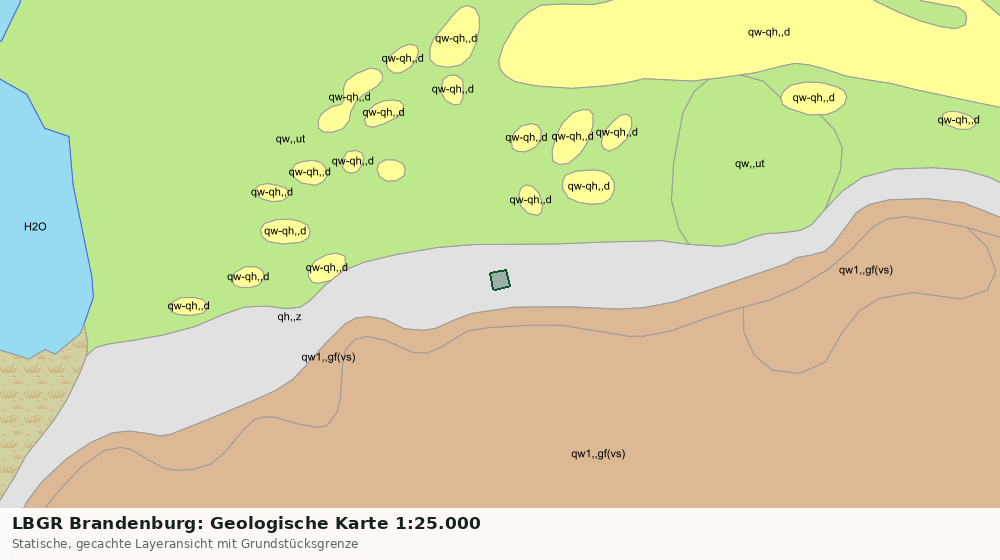 Statische Kartenansicht: LBGR Brandenburg: Geologische Karte 1:25.000