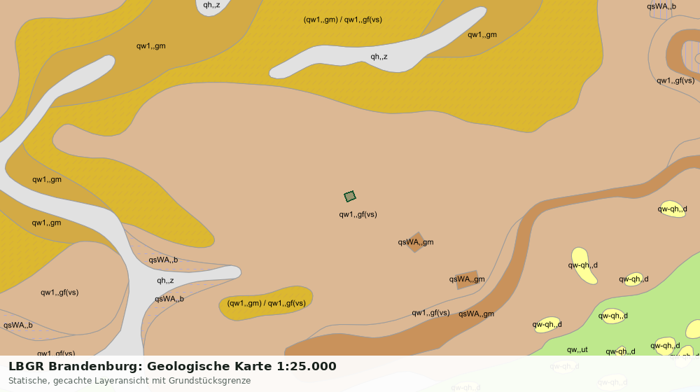 Statische Kartenansicht: LBGR Brandenburg: Geologische Karte 1:25.000