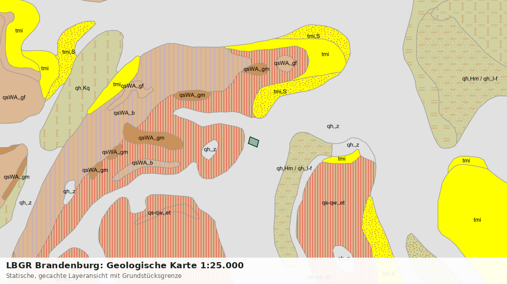 Statische Kartenansicht: LBGR Brandenburg: Geologische Karte 1:25.000