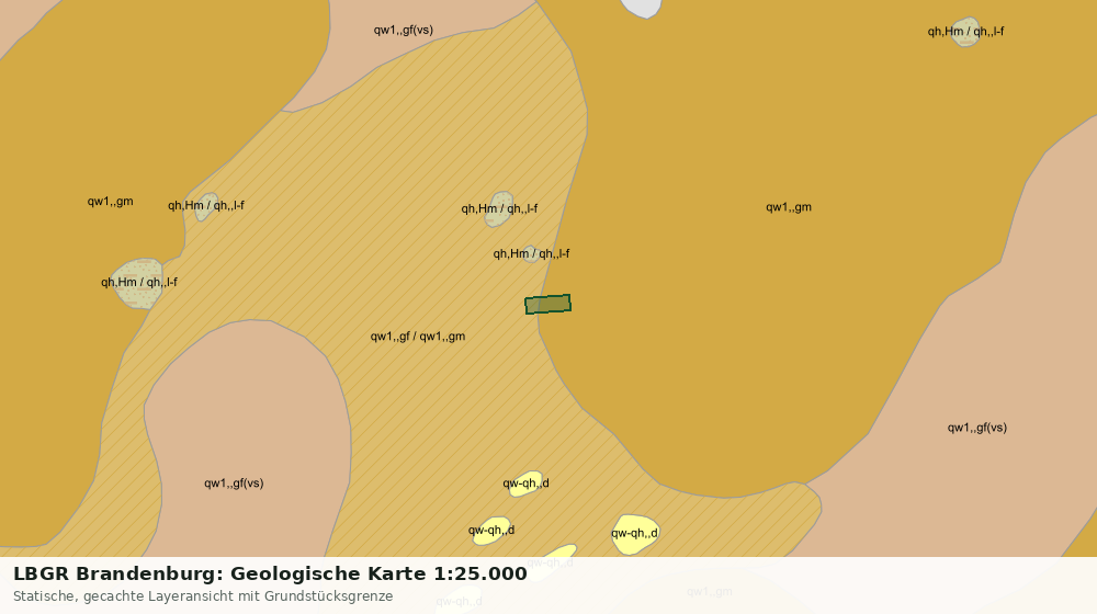 Statische Kartenansicht: LBGR Brandenburg: Geologische Karte 1:25.000
