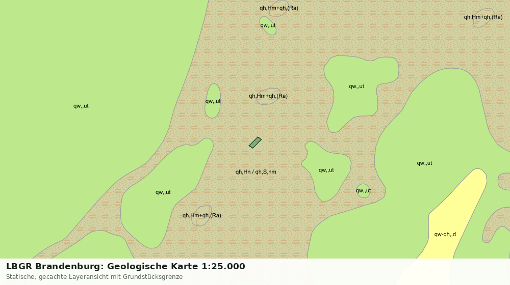 Statische Kartenansicht: LBGR Brandenburg: Geologische Karte 1:25.000