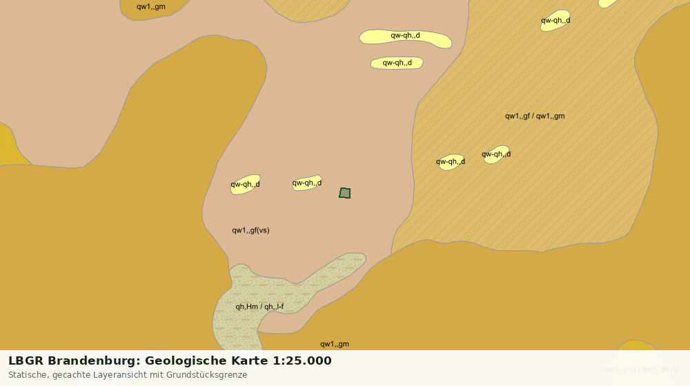 Statische Kartenansicht: LBGR Brandenburg: Geologische Karte 1:25.000