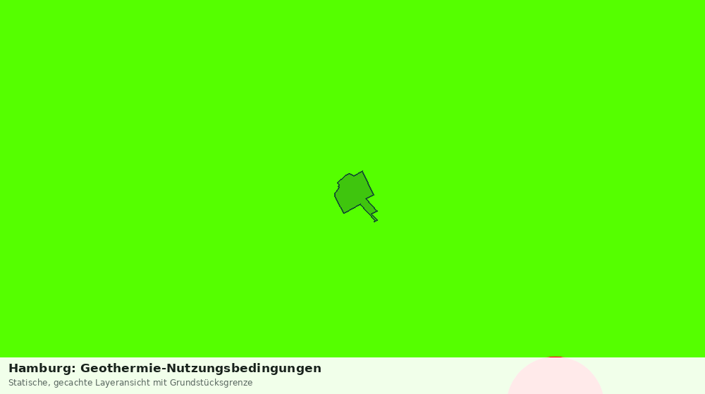 Statische Kartenansicht: Hamburg: Geothermie-Nutzungsbedingungen