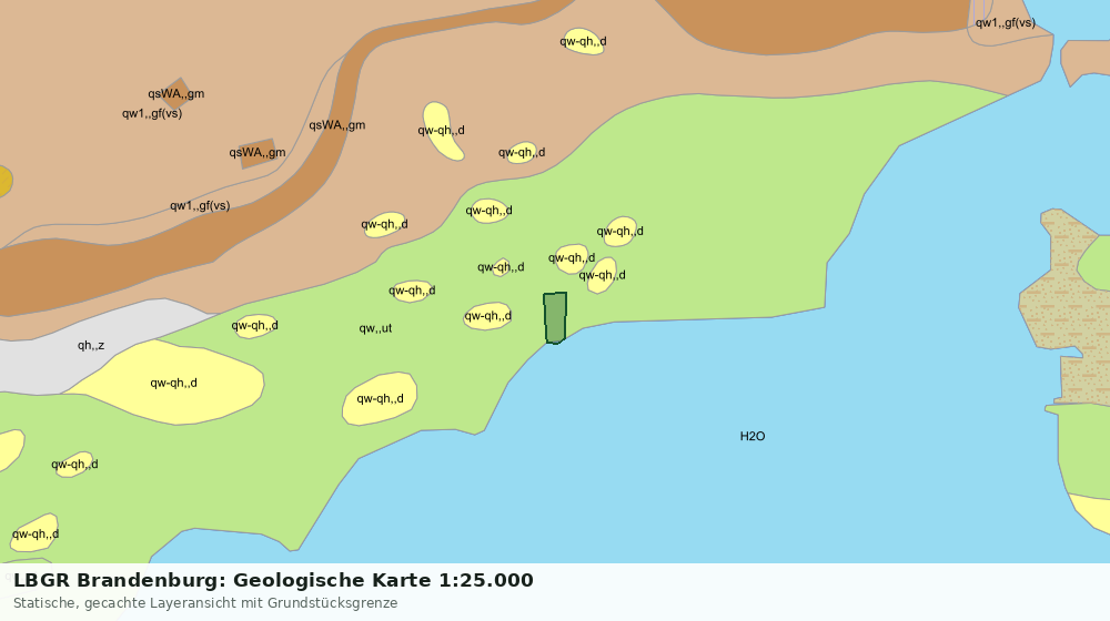 Statische Kartenansicht: LBGR Brandenburg: Geologische Karte 1:25.000