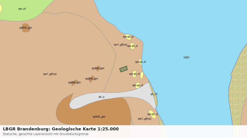 Statische Kartenansicht: LBGR Brandenburg: Geologische Karte 1:25.000