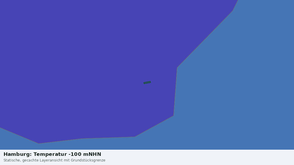 Statische Kartenansicht: Hamburg: Temperatur -100 mNHN