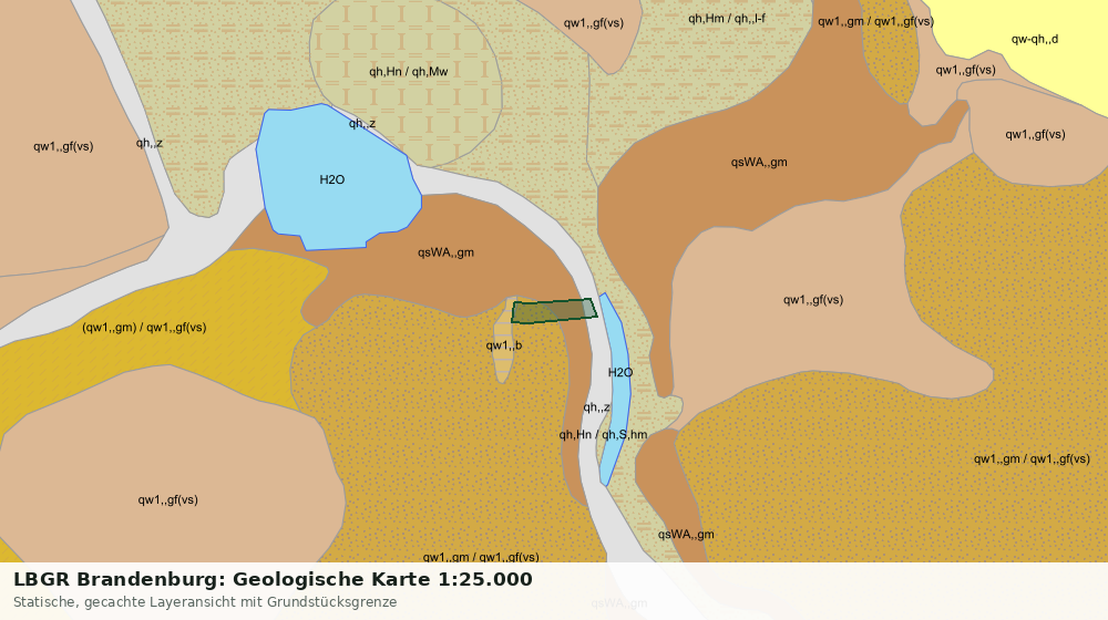 Statische Kartenansicht: LBGR Brandenburg: Geologische Karte 1:25.000