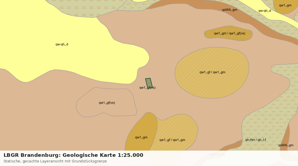 Statische Kartenansicht: LBGR Brandenburg: Geologische Karte 1:25.000