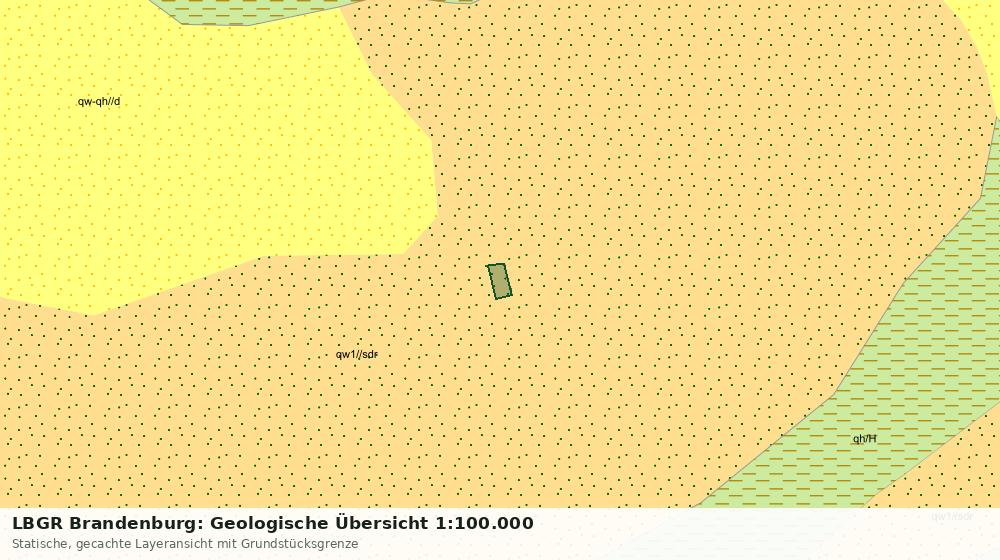 Statische Kartenansicht: LBGR Brandenburg: Geologische Übersicht 1:100.000