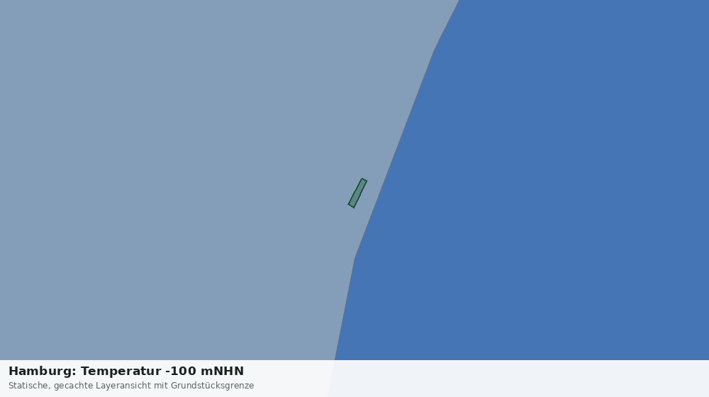 Statische Kartenansicht: Hamburg: Temperatur -100 mNHN