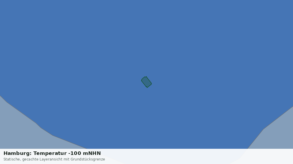 Statische Kartenansicht: Hamburg: Temperatur -100 mNHN