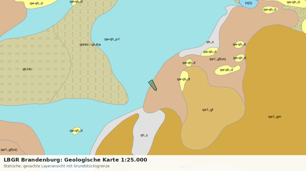 Statische Kartenansicht: LBGR Brandenburg: Geologische Karte 1:25.000