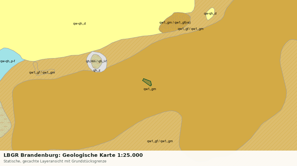 Statische Kartenansicht: LBGR Brandenburg: Geologische Karte 1:25.000