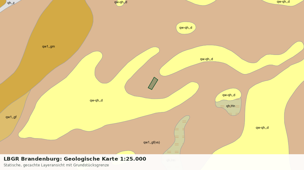 Statische Kartenansicht: LBGR Brandenburg: Geologische Karte 1:25.000