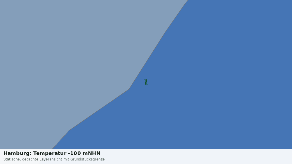 Statische Kartenansicht: Hamburg: Temperatur -100 mNHN