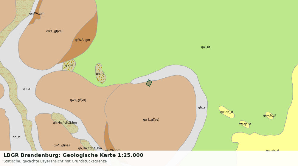 Statische Kartenansicht: LBGR Brandenburg: Geologische Karte 1:25.000