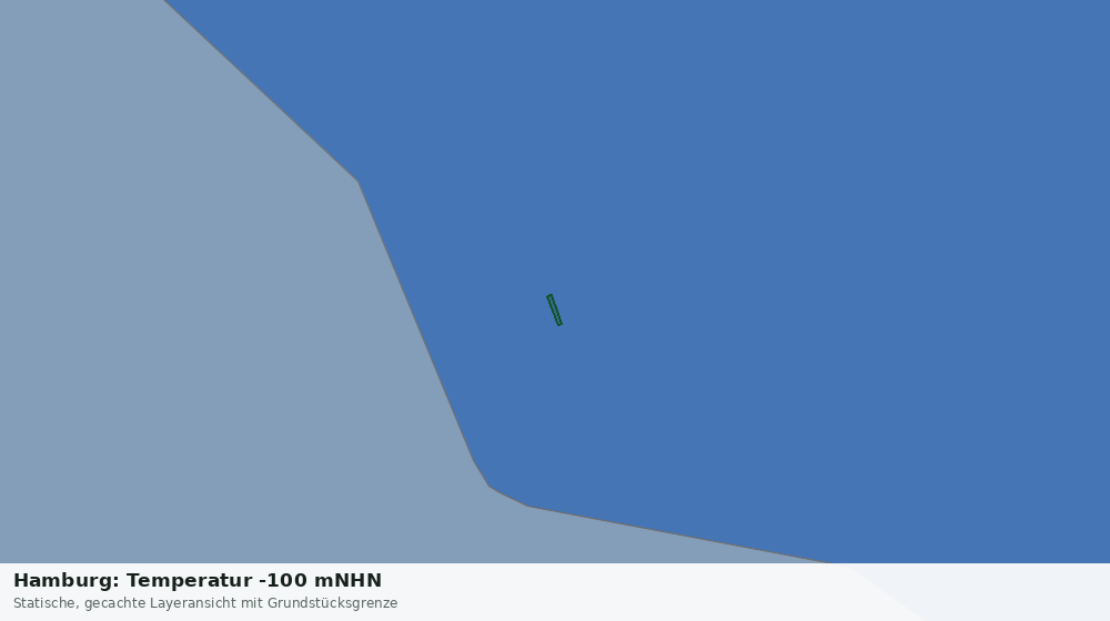 Statische Kartenansicht: Hamburg: Temperatur -100 mNHN