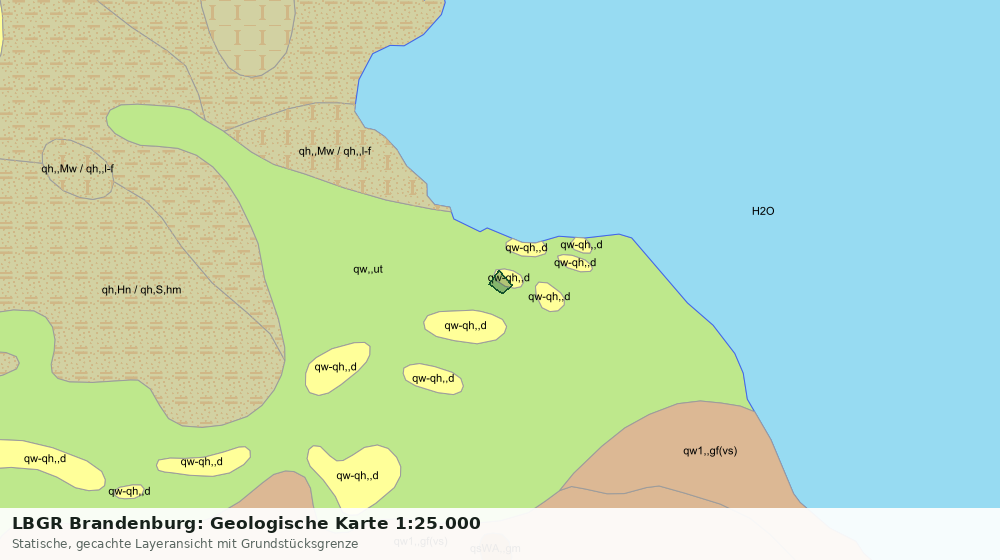 Statische Kartenansicht: LBGR Brandenburg: Geologische Karte 1:25.000