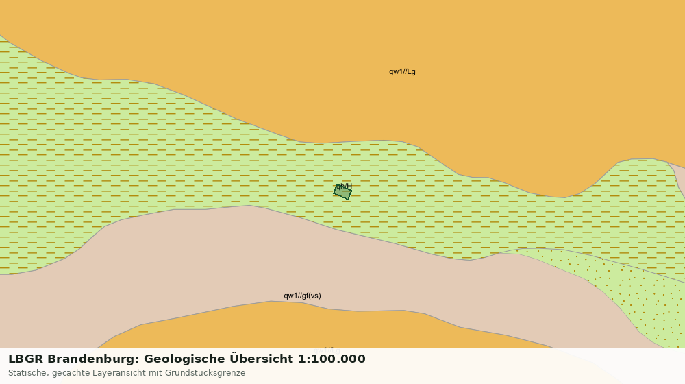 Statische Kartenansicht: LBGR Brandenburg: Geologische Übersicht 1:100.000