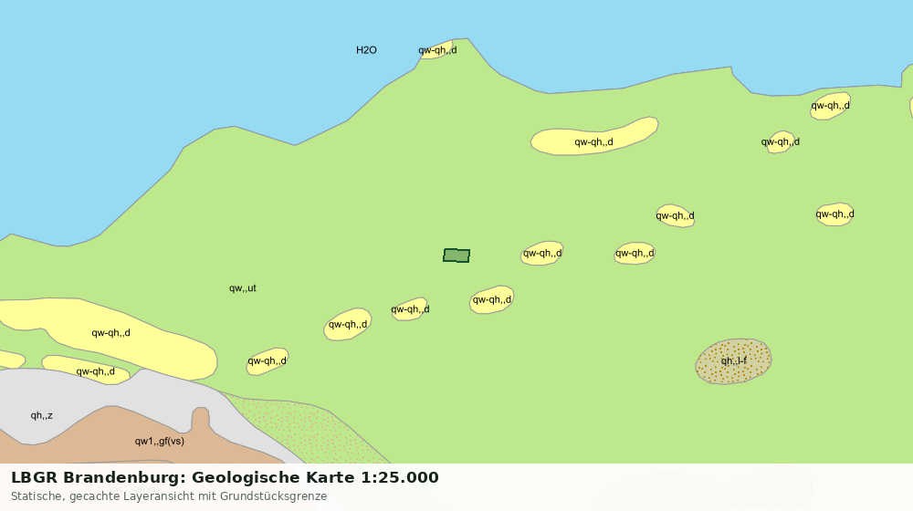 Statische Kartenansicht: LBGR Brandenburg: Geologische Karte 1:25.000