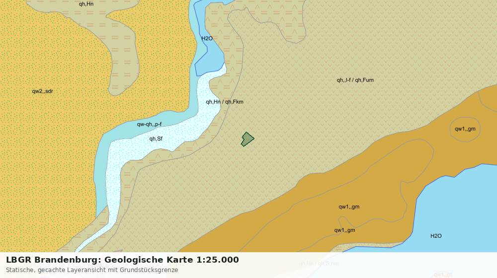 Statische Kartenansicht: LBGR Brandenburg: Geologische Karte 1:25.000
