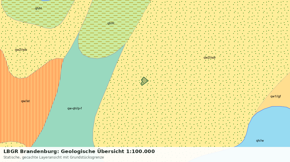 Statische Kartenansicht: LBGR Brandenburg: Geologische Übersicht 1:100.000