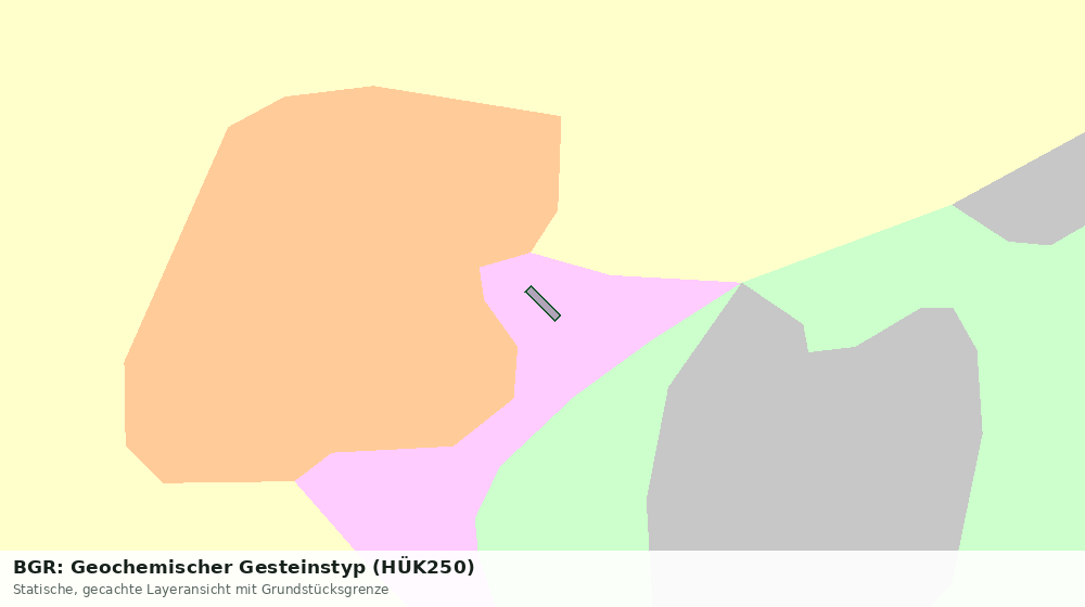 Statische Kartenansicht: BGR: Geochemischer Gesteinstyp (HÜK250)