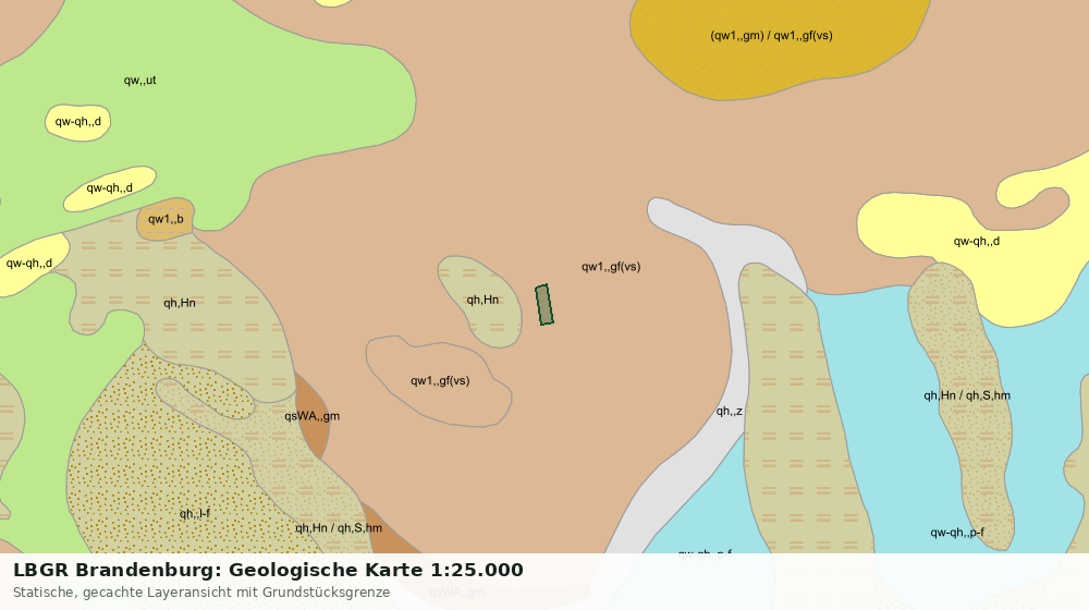 Statische Kartenansicht: LBGR Brandenburg: Geologische Karte 1:25.000