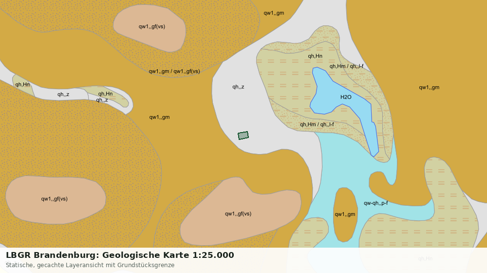 Statische Kartenansicht: LBGR Brandenburg: Geologische Karte 1:25.000
