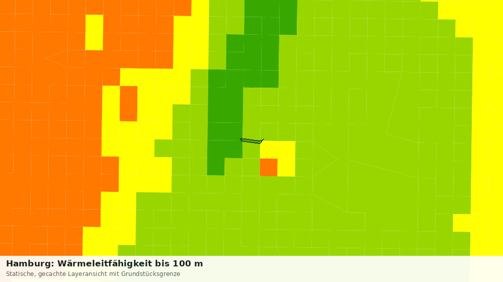 Statische Kartenansicht: Hamburg: Wärmeleitfähigkeit bis 100 m