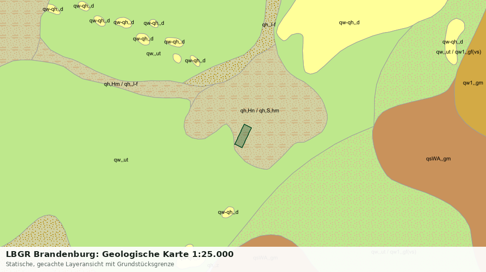 Statische Kartenansicht: LBGR Brandenburg: Geologische Karte 1:25.000