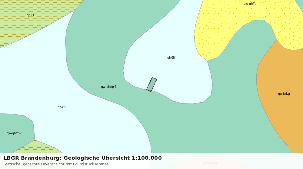 Statische Kartenansicht: LBGR Brandenburg: Geologische Übersicht 1:100.000
