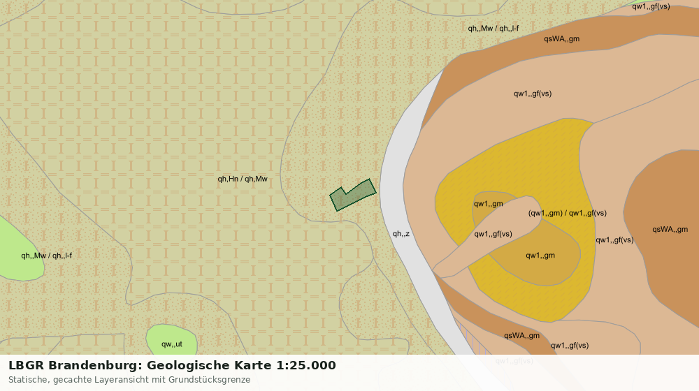 Statische Kartenansicht: LBGR Brandenburg: Geologische Karte 1:25.000