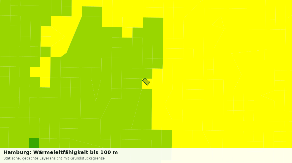 Statische Kartenansicht: Hamburg: Wärmeleitfähigkeit bis 100 m