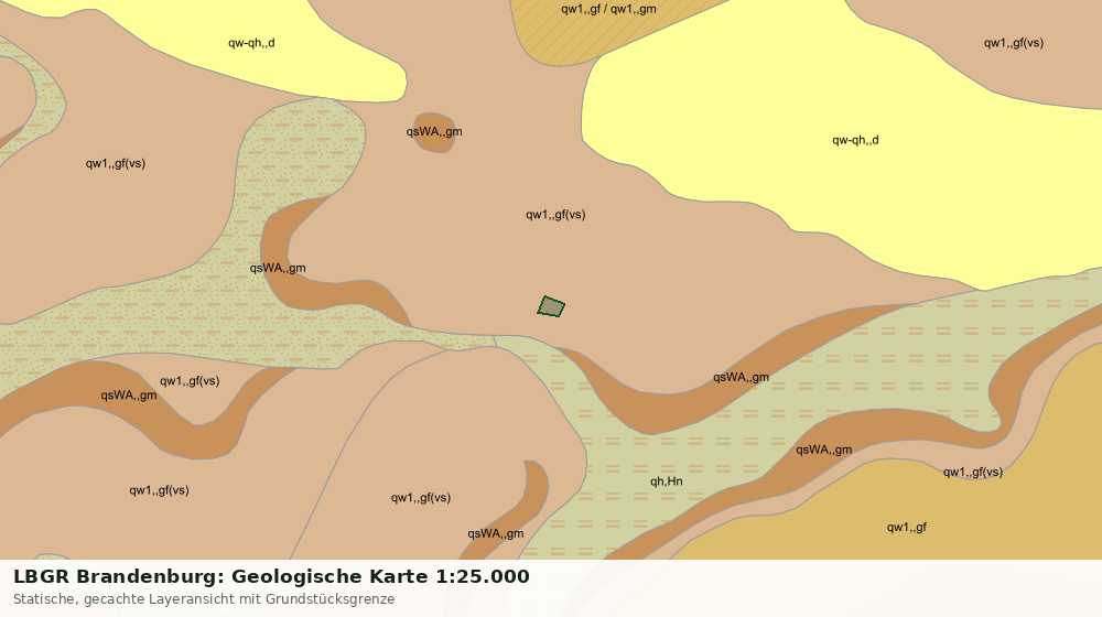 Statische Kartenansicht: LBGR Brandenburg: Geologische Karte 1:25.000