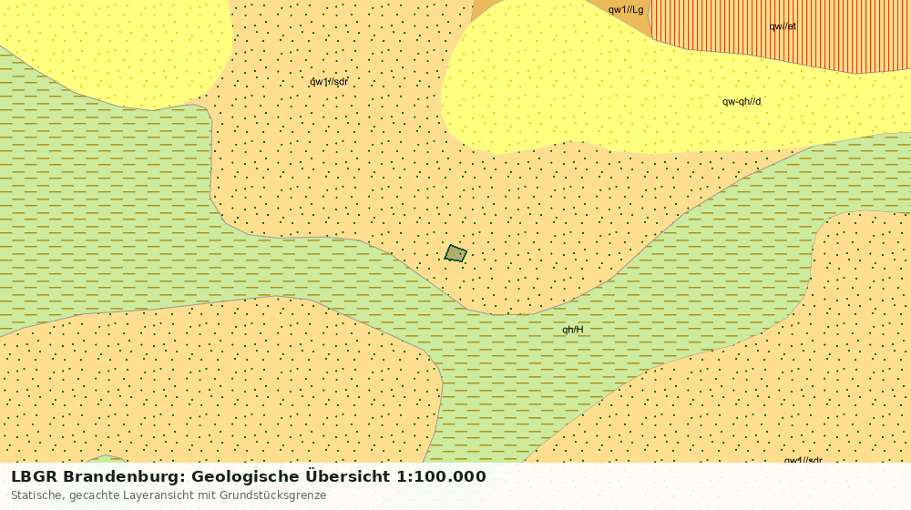 Statische Kartenansicht: LBGR Brandenburg: Geologische Übersicht 1:100.000