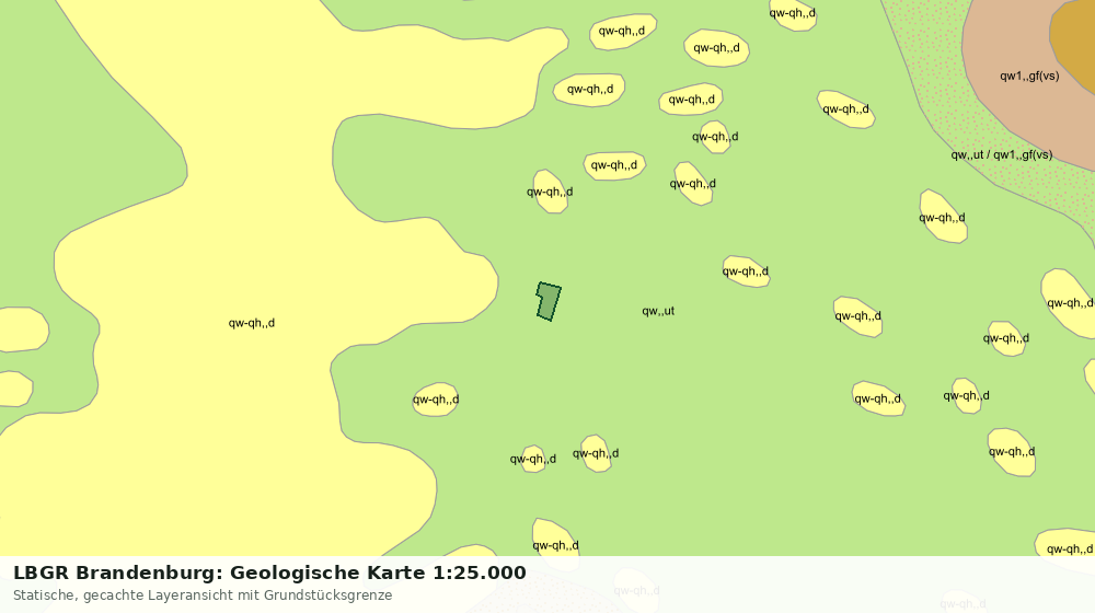 Statische Kartenansicht: LBGR Brandenburg: Geologische Karte 1:25.000