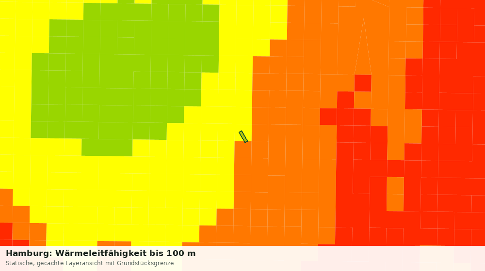 Statische Kartenansicht: Hamburg: Wärmeleitfähigkeit bis 100 m