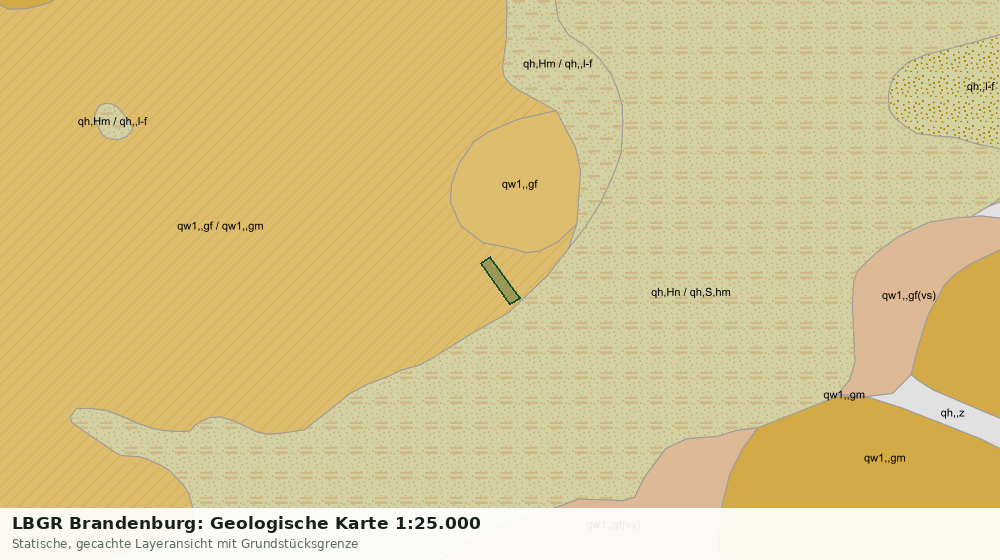 Statische Kartenansicht: LBGR Brandenburg: Geologische Karte 1:25.000