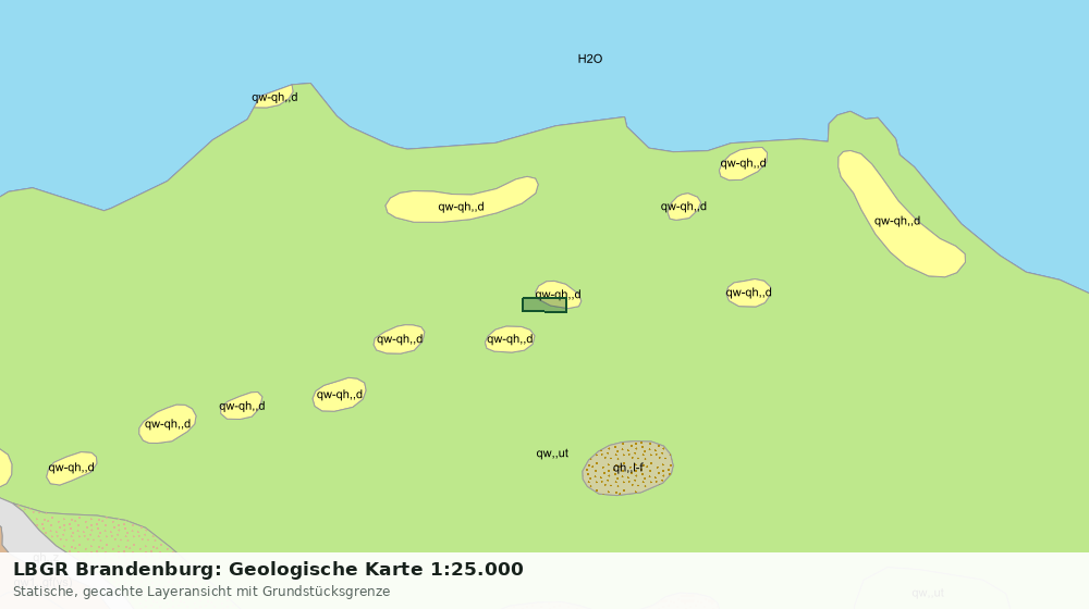 Statische Kartenansicht: LBGR Brandenburg: Geologische Karte 1:25.000