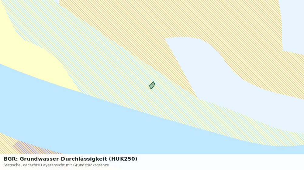 Statische Kartenansicht: BGR: Grundwasser-Durchlässigkeit (HÜK250)
