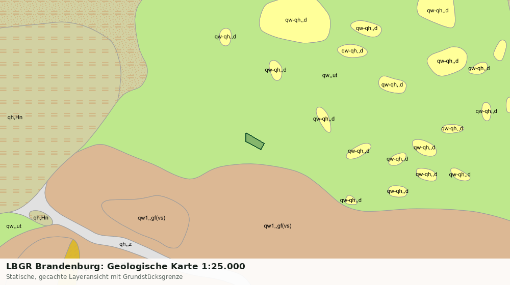 Statische Kartenansicht: LBGR Brandenburg: Geologische Karte 1:25.000