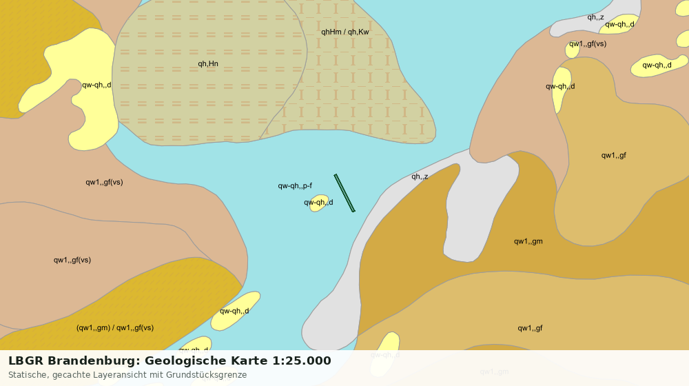 Statische Kartenansicht: LBGR Brandenburg: Geologische Karte 1:25.000